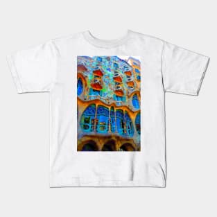 Casa Batllo Barcelona Spain Kids T-Shirt